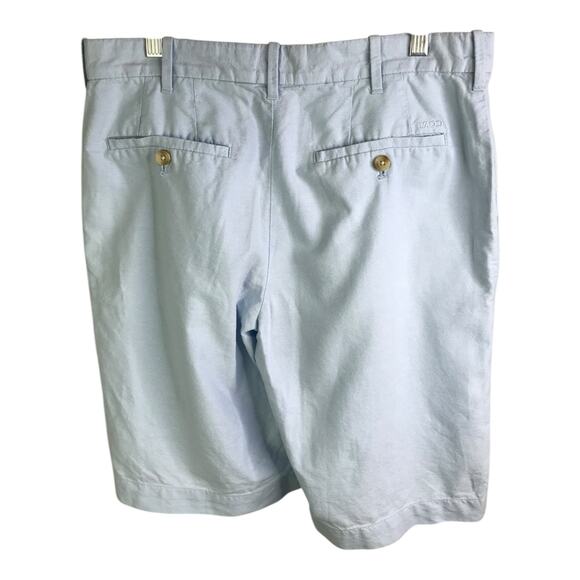 Izod Chino Short Mens Size 32 Light Blue LineLook Cotton Lightweight Simple - Picture 4 of 7